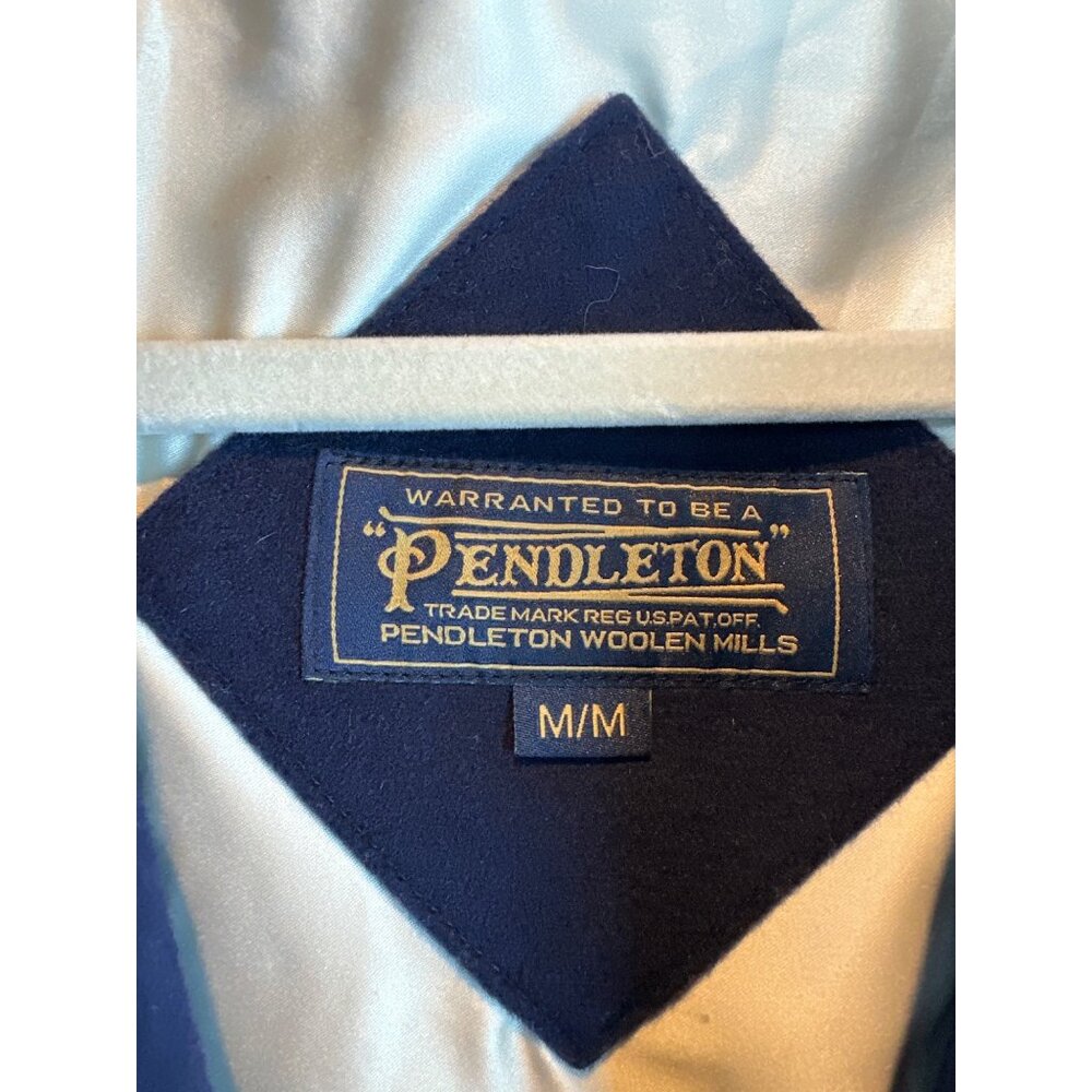 Pendleton Wool Duffle Coat Jacket Navy Hooded Tog… - image 4